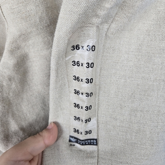 NWOT Dockers Premium Pants Mens W36x L30 Beige Linen Blend. - Picture 5 of 10